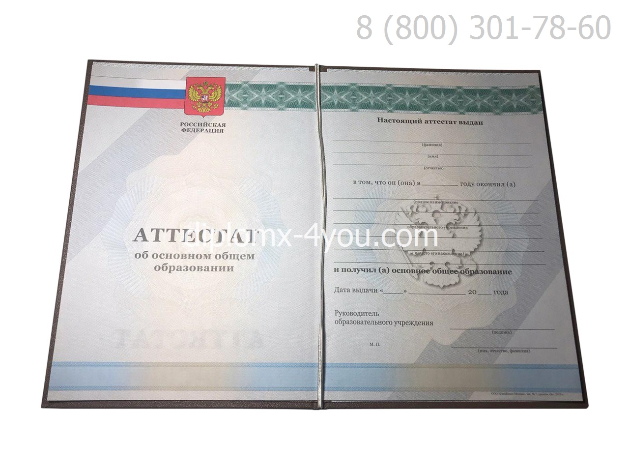 Аттестат об окончании 9 класса 2010-2013 годов, образец-1